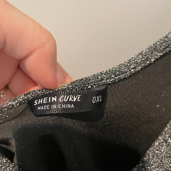 Silver Metallic Knit Cowl Neck Tank Top Camisole - Picture 5 of 5